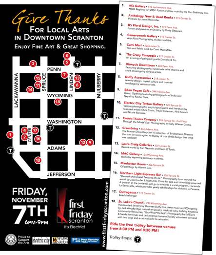 First Friday November map