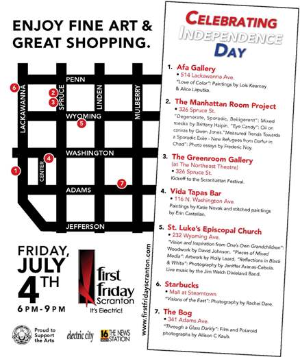 First Friday map July